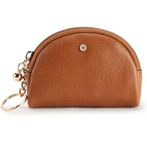 NWT LC Lauren Conrad Half Moon Faux Leather Coin Case